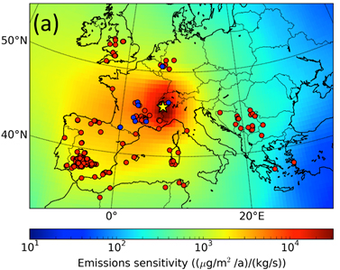 Simulations de la sensibilité du dépôt de plomb au col du Dôme