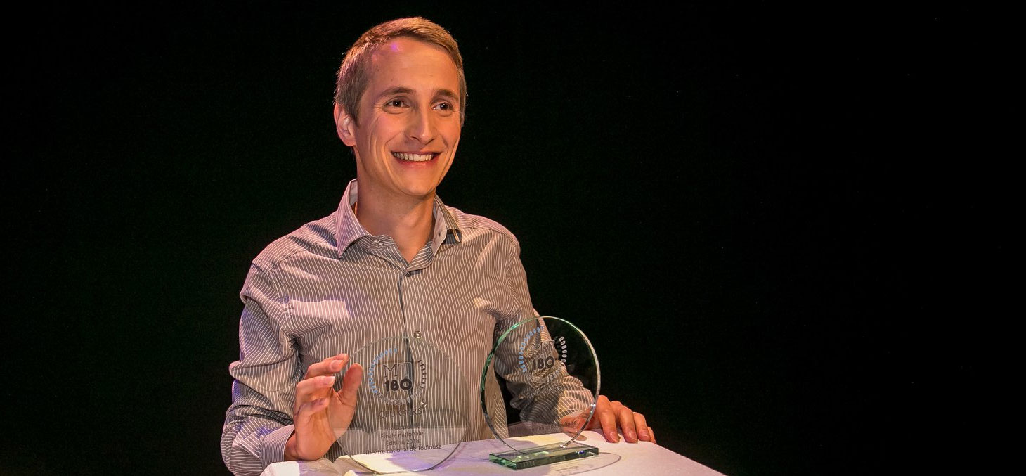 Philippe Le Bouteiller, finaliste français du concours MT180 © MT180 / CPU-CNRS