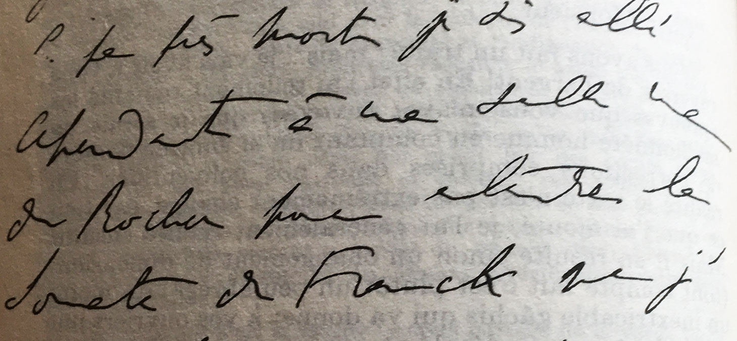 Extrait d'une lettre manuscrite rédigée par Marcel Proust