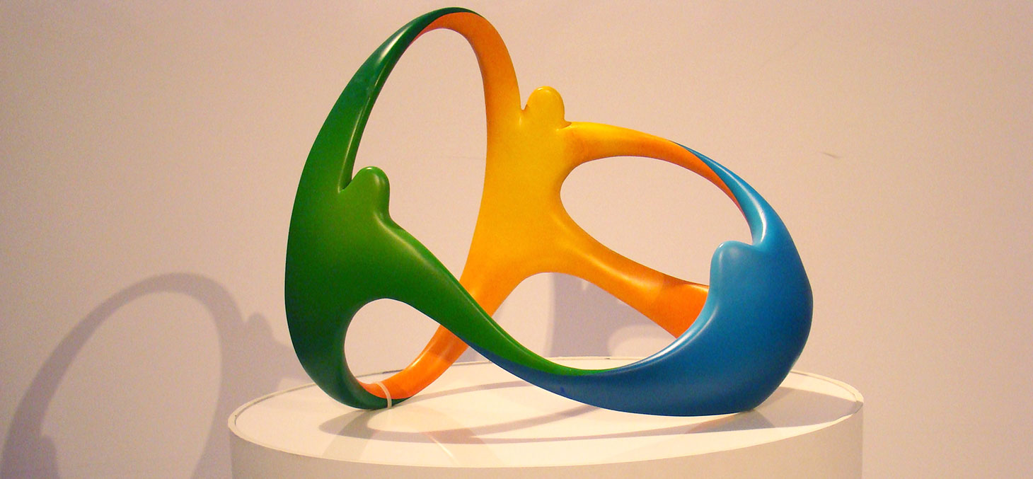 Présentation du logo des JO de Rio en 2012. Phil Guest / Flickr, CC BY-NC-ND 