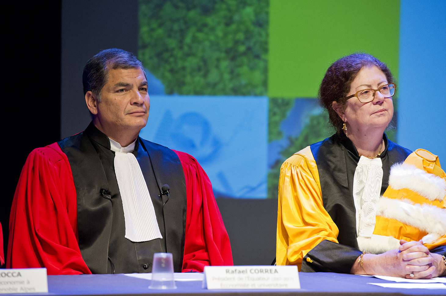 Cérémonie Docteur Honoris Causa 2017 - Rafael Correa et Lise Dumasy, présidente de l’UGA