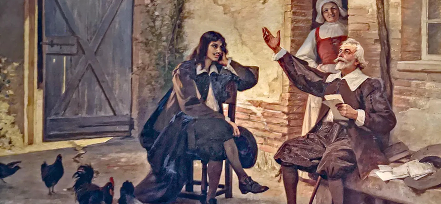 Molière et Goudouli, par Édouard Debat-Ponsan, peinture exposée au Capitole de Toulouse. Public domain, via Wikimedia Commons