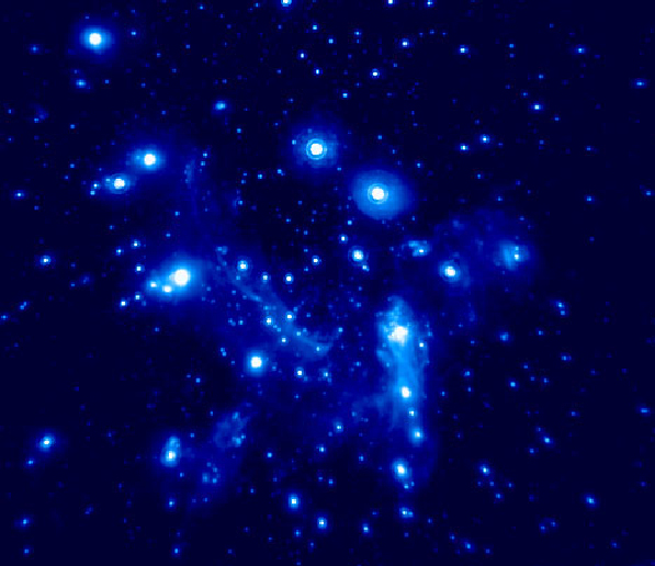 Sagittarius A* et son amas d’étoiles © Observatoire de Paris / LESIA