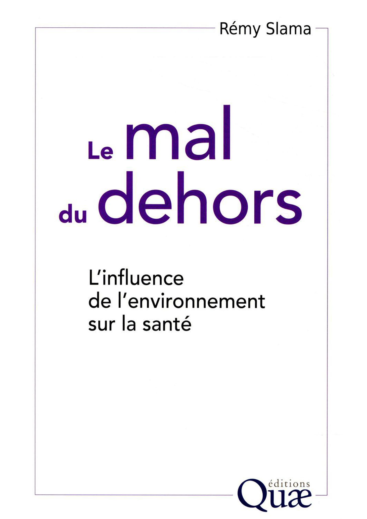 Couverture de Le Mal du dehors de Rémy Slama