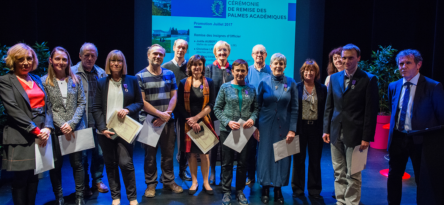 Remise des Palmes académiques à la promotion Juillet 2017