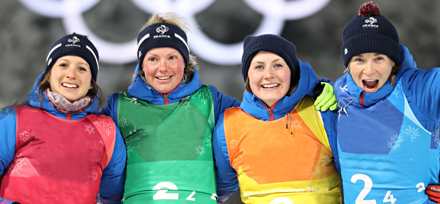 Anaïs Chevalier, Marie Dorin-Habert, Justine Braisaz et Anaïs Bescond © Agence Zoom