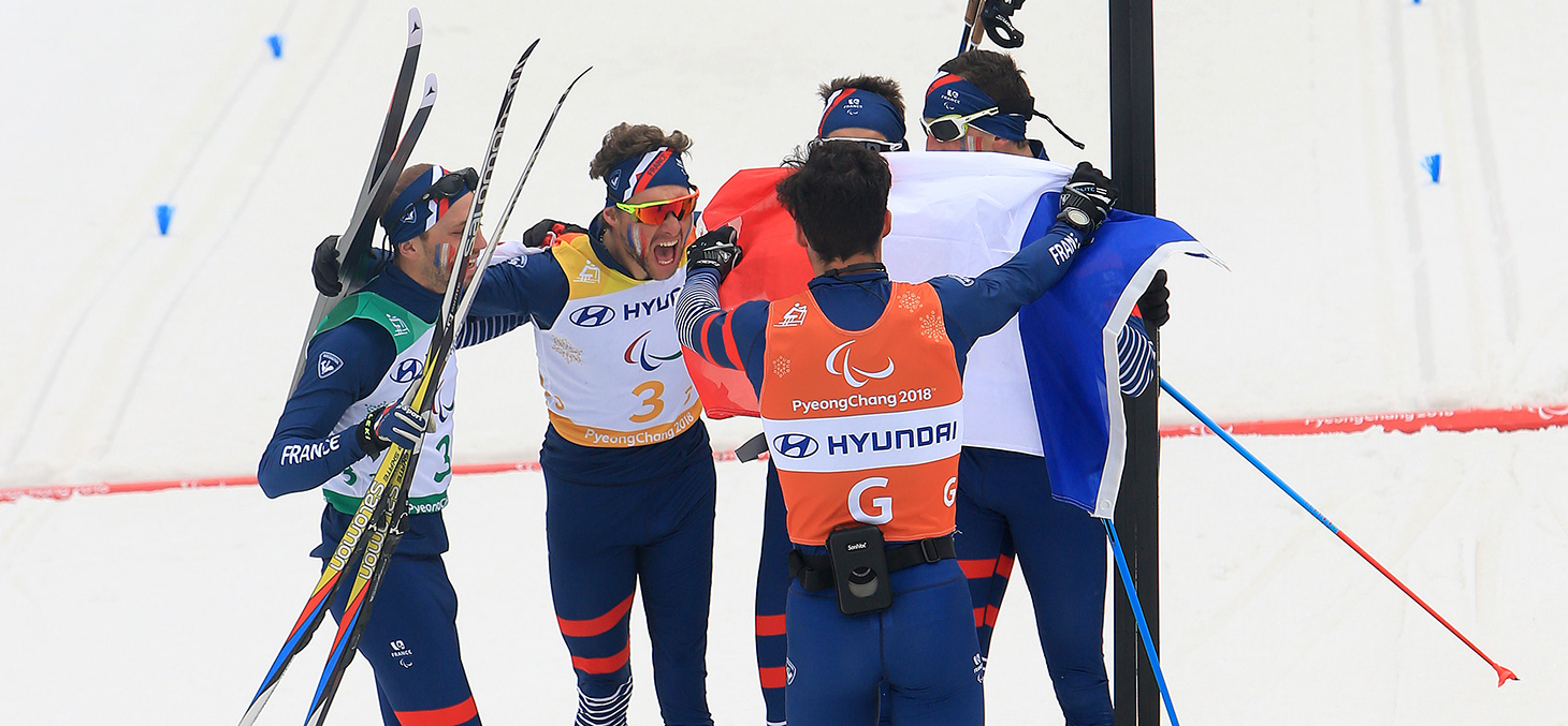 L’équipe de France paralympique décroche l’or du relais 4 x 2,5 km aux Jeux de PyeongChang © CPSF 2018 - G. Pecoud