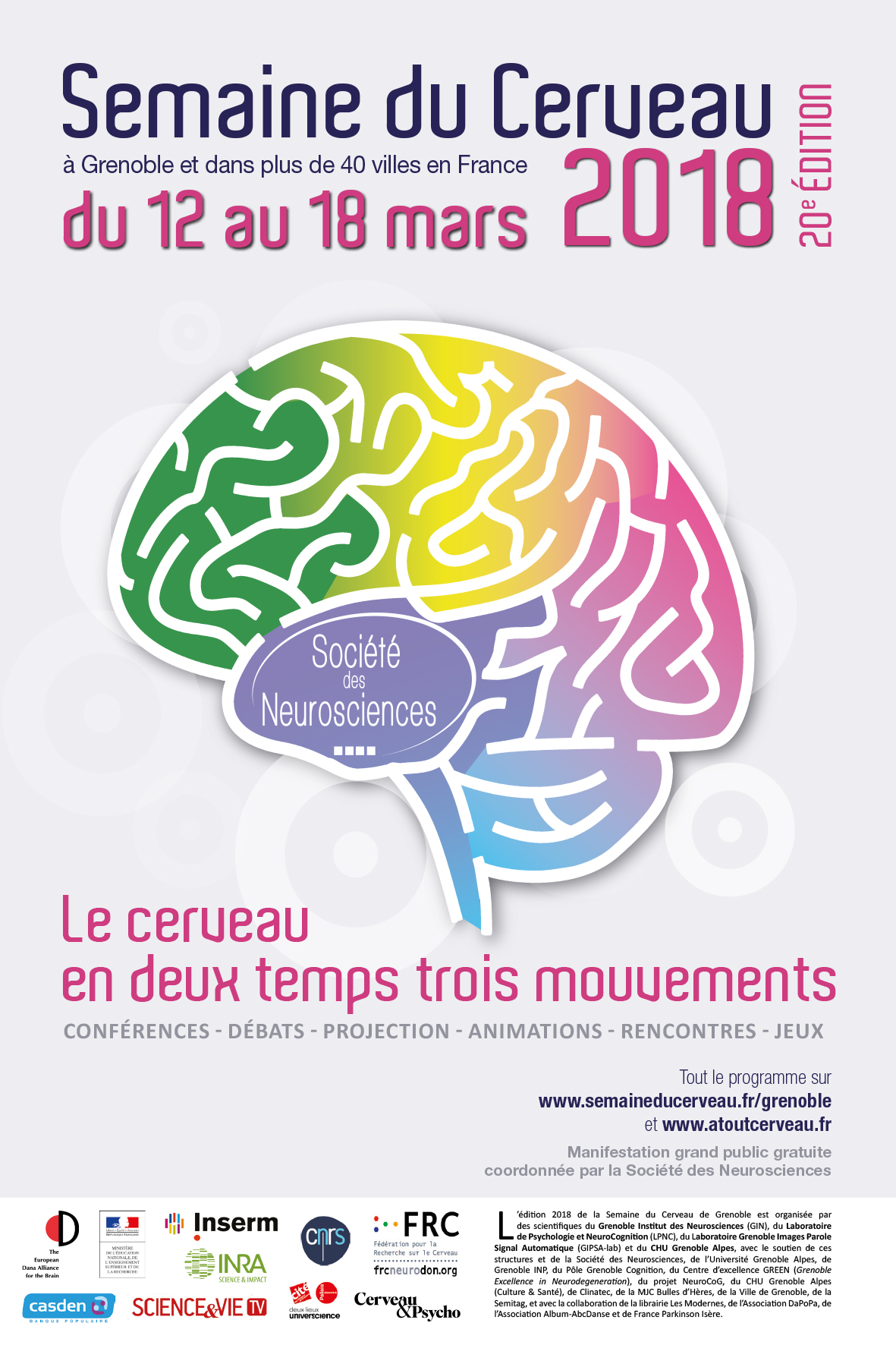 Affiche de la Semaine du cerveau 2018